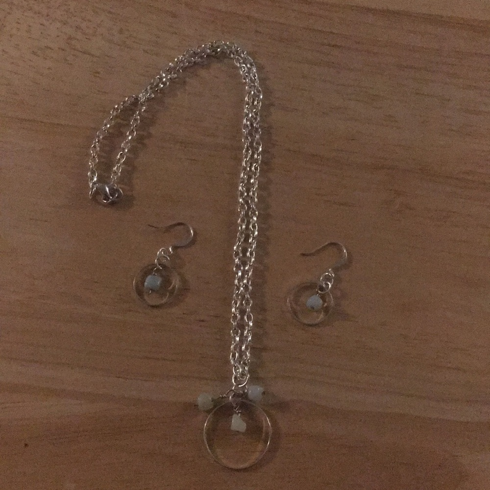 Earing and necklace set. Never worn.